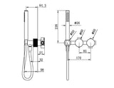 Opal Progressive Shower System Separate Plate Trim Kits Only Brushed Gold