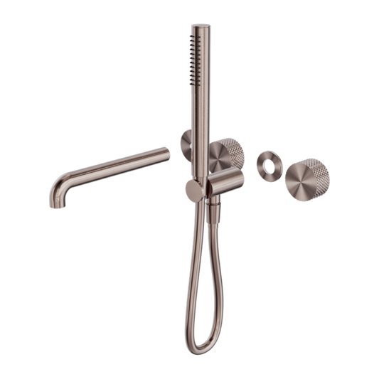 Opal Progressive Shower System Separate Plate With Spout 250mm Trim Kits Only Brushed Bronze