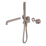 Opal Progressive Shower System Separate Plate With Spout 230mm Trim Kits Only Brushed Bronze