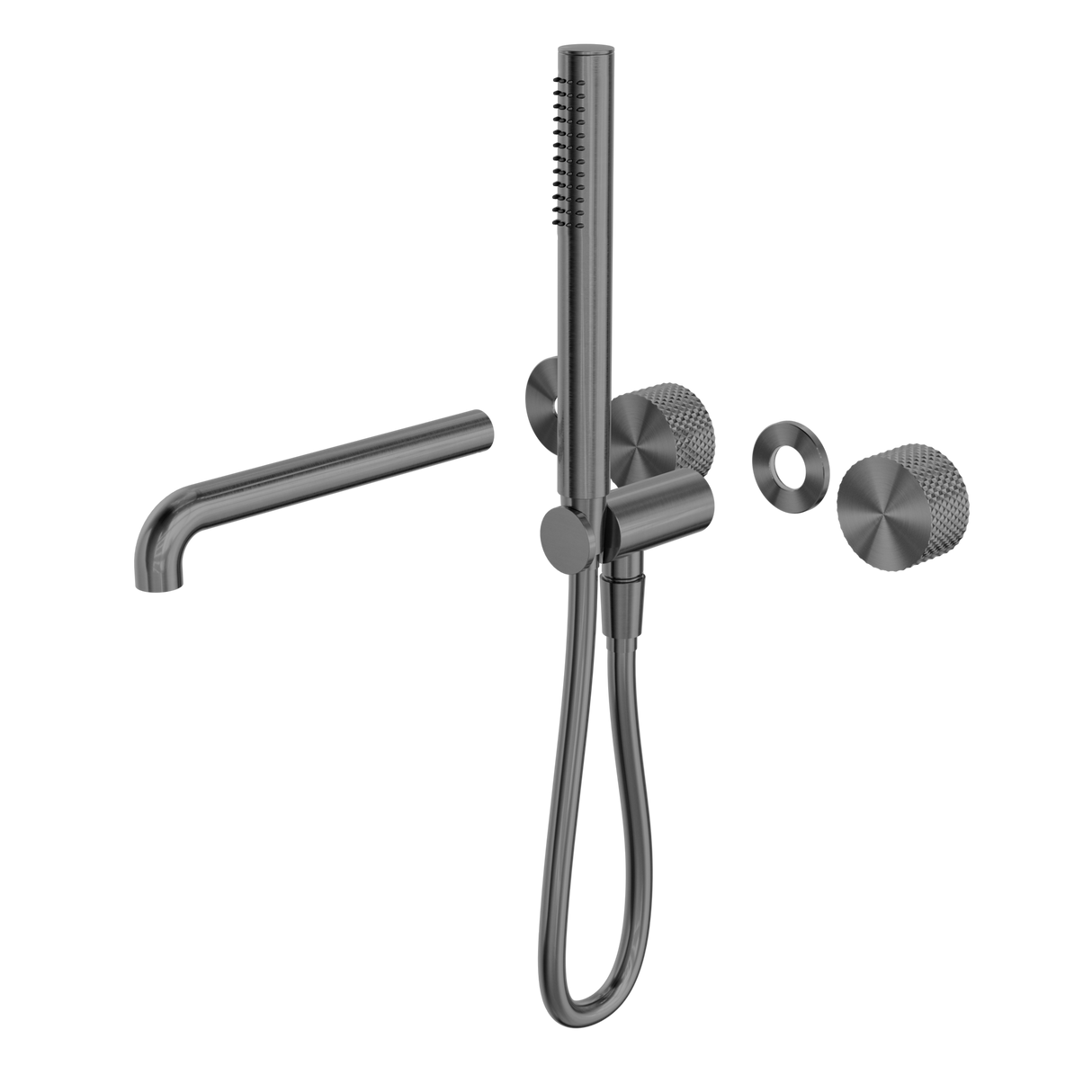 Opal Progressive Shower System Separate Plate With Spout 230mm Trim Kits Only Graphite