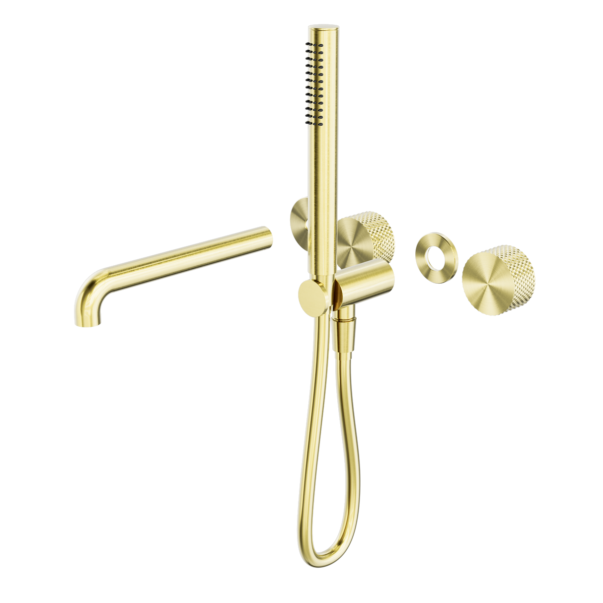 Opal Progressive Shower System Separate Plate With Spout 250mm Trim Kits Only Brushed Gold