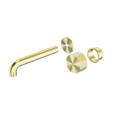 Opal Progressive Wall Basin/Bath Set 120mm Trim Kits Only Brushed Gold