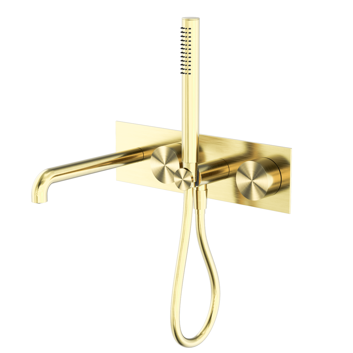 Kara Progressive Shower System With Spout 230mm Brushed Gold
