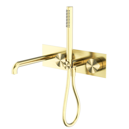 Kara Progressive Shower System With Spout 230mm Brushed Gold