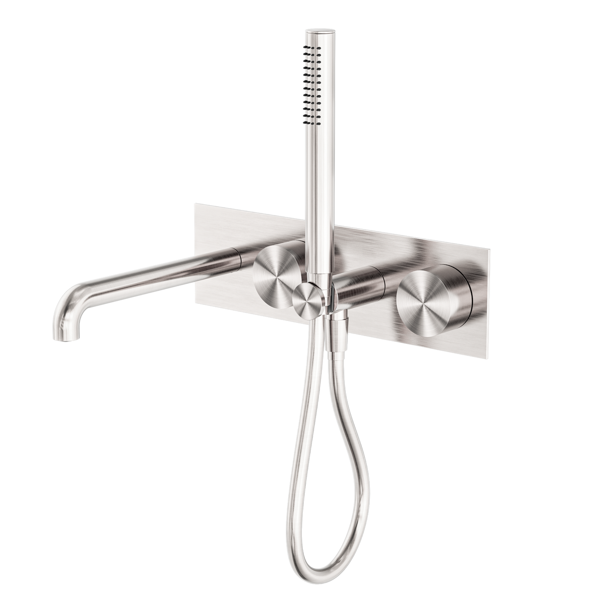 Kara Progressive Shower System With Spout 230mm Brushed Nickel