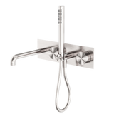 Kara Progressive Shower System With Spout 230mm Brushed Nickel