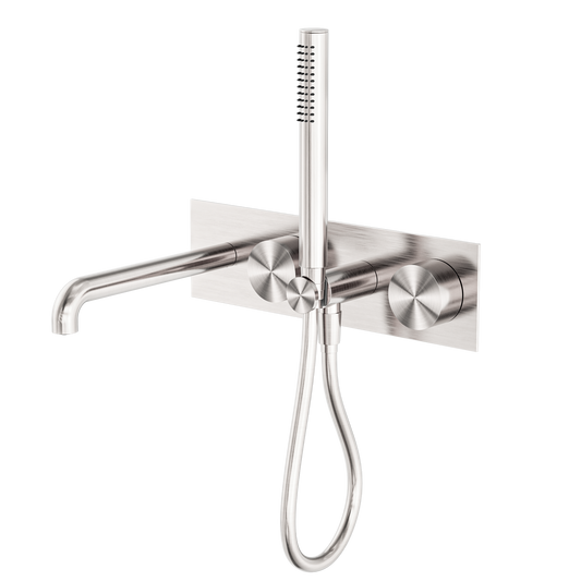 Kara Progressive Shower System With Spout 230mm Brushed Nickel