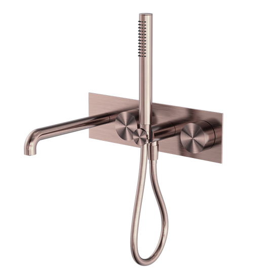 Kara Progressive Shower System With Spout 230mm Brushed Bronze