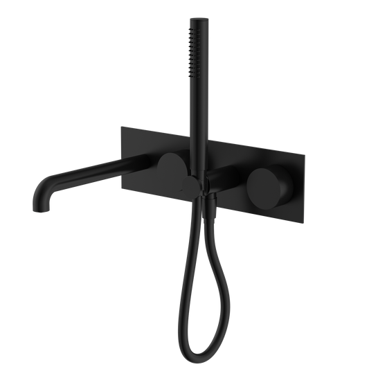 Kara Progressive Shower System With Spout 230mm Matte Black