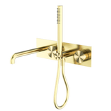 Kara Progressive Shower System With Spout 250mm Brushed Gold