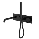 Kara Progressive Shower System With Spout 250mm Matte Black