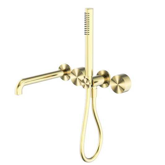 Kara Progressive Shower System Separate Plate With Spout 230mm Brushed Gold