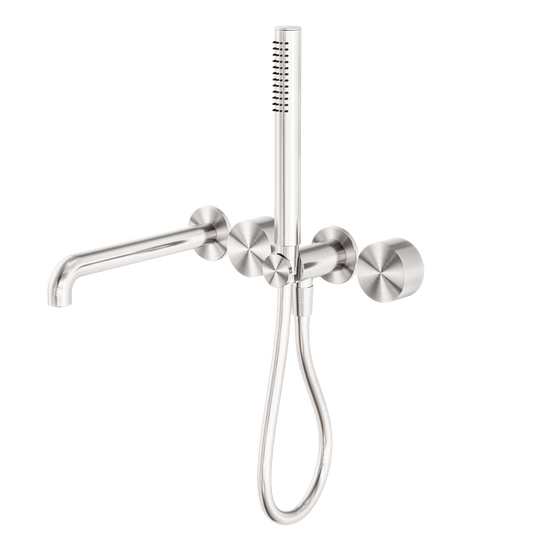 Kara Progressive Shower System Separate Plate With Spout 230mm Brushed Nickel