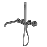 Kara Progressive Shower System Separate Plate With Spout 230mm Gun Metal