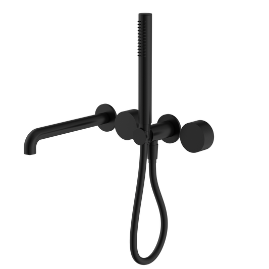 Kara Progressive Shower System Separate Plate With Spout 230mm Matte Black