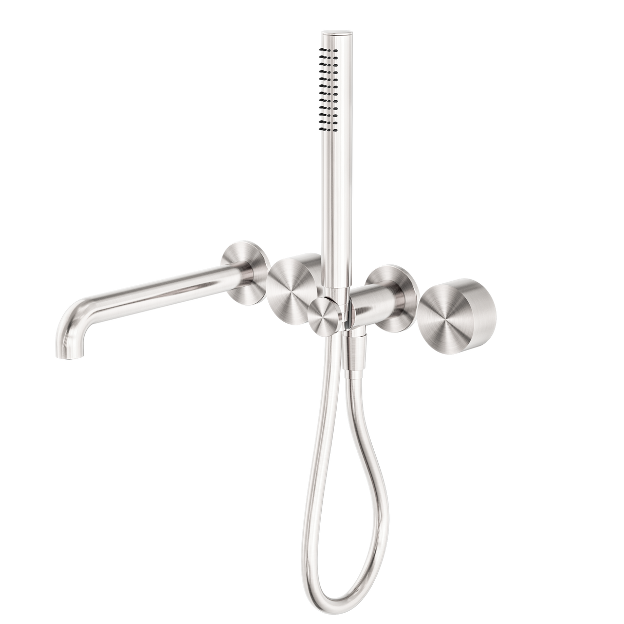 Kara Progressive Shower System Separate Plate With Spout 250mm Brushed Nickel