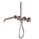 Kara Progressive Shower System Separate Plate With Spout 250mm Brushed Bronze