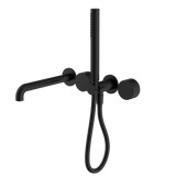Kara Progressive Shower System Separate Plate With Spout 250mm Matte Black