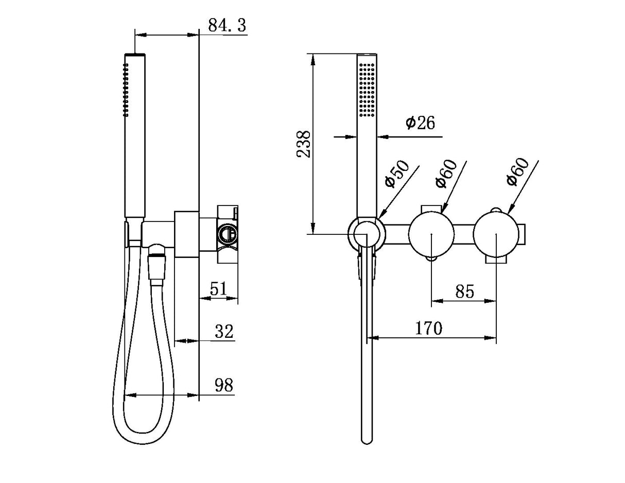Kara Progressive Shower System Separate Plate Brushed Nickel