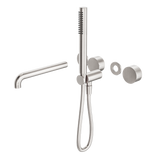 Kara Progressive Shower System Separate Plate With Spout 250mm Trim Kits Only Brushed Nickel