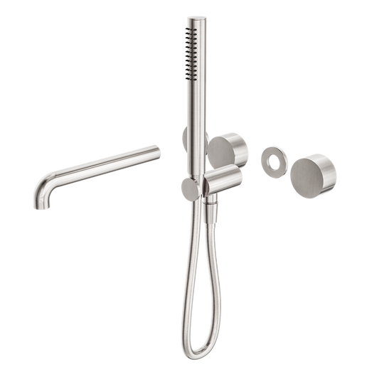 Kara Progressive Shower System Separate Plate With Spout 250mm Trim Kits Only Brushed Nickel