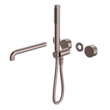 Kara Progressive Shower System Separate Plate With Spout 250mm Trim Kits Only Brushed Bronze