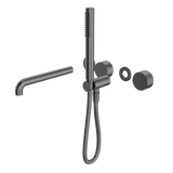 Kara Progressive Shower System Separate Plate With Spout 250mm Trim Kits Only Gun Metal