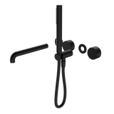 Kara Progressive Shower System Separate Plate With Spout 250mm Trim Kits Only Matte Black