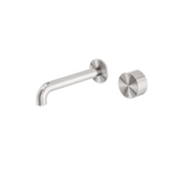 Kara Progressive Wall Basin/Bath Set 185mm Brushed Nickel