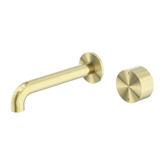 Kara Progressive Wall Basin/Bath Set 260mm Brushed Gold