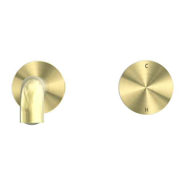 Kara Progressive Wall Basin/Bath Set 260mm Brushed Gold