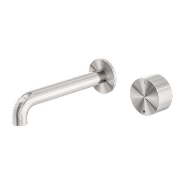 Kara Progressive Wall Basin/Bath Set 230mm Brushed Nickel