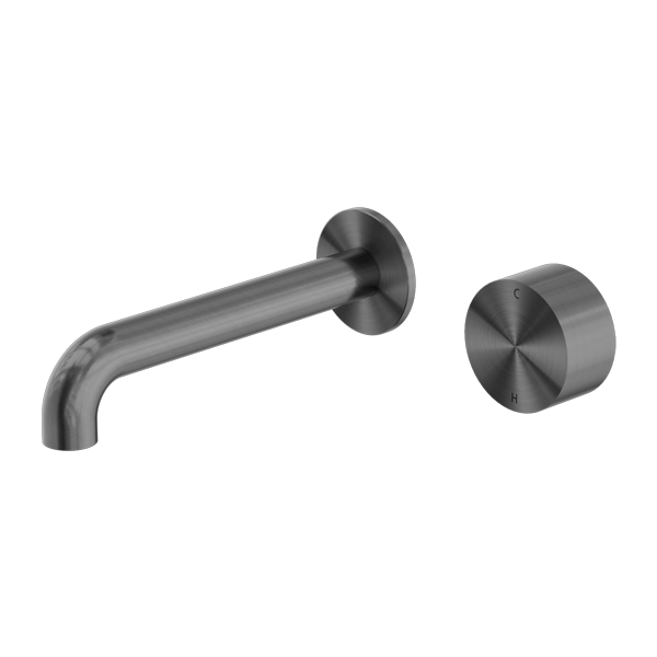 Kara Progressive Wall Basin/Bath Set 185mm Gun Metal