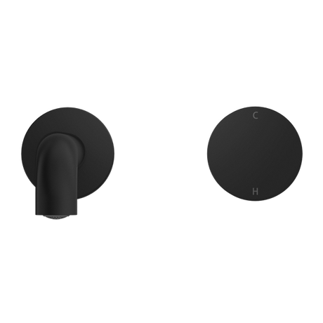 Kara Progressive Wall Basin/Bath Set 185mm Matte Black