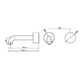 Kara Progressive Wall Basin/Bath Set 260mm Trim Kits Only Brushed Gold