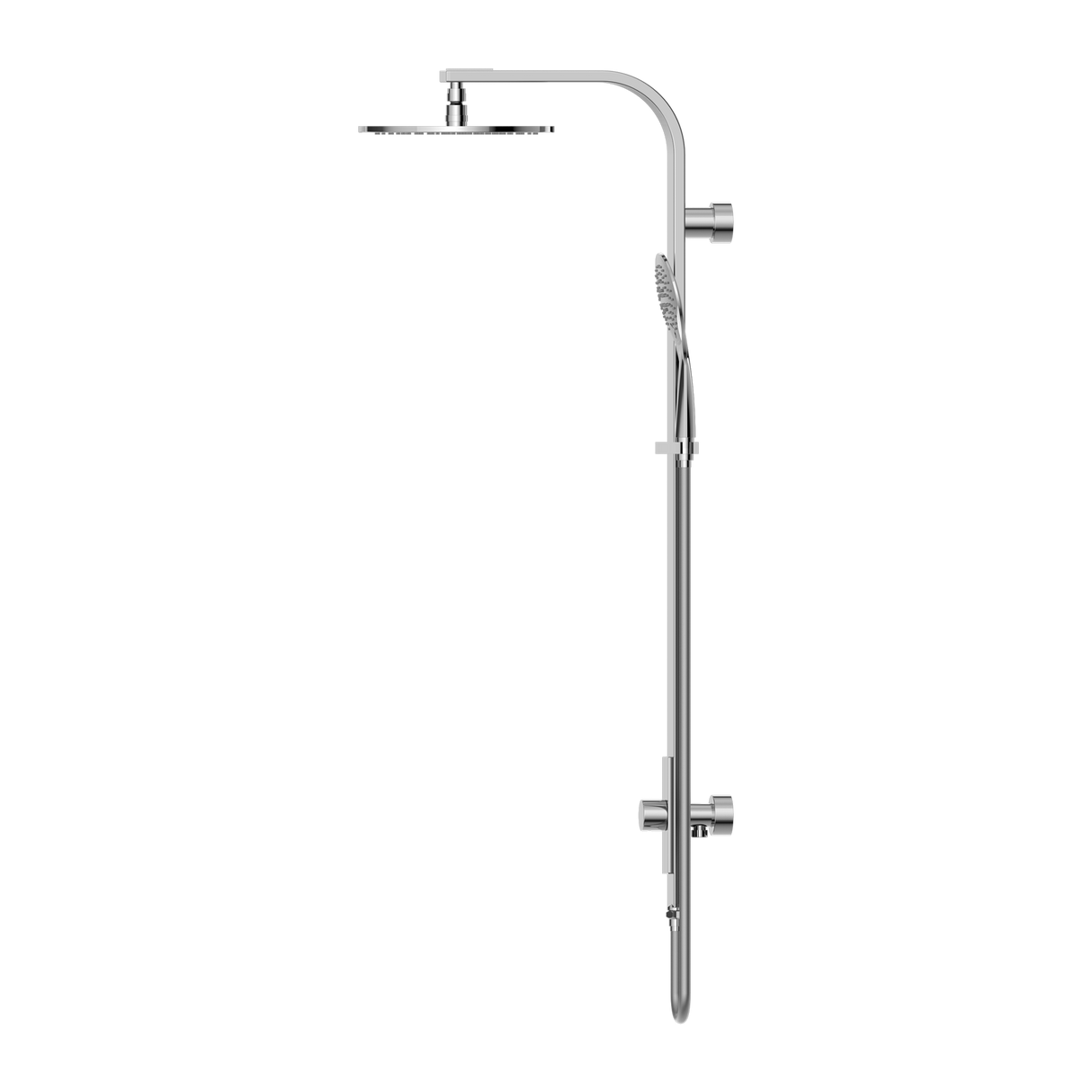 Astra Rain Round Twin Shower Single Hose Chrome