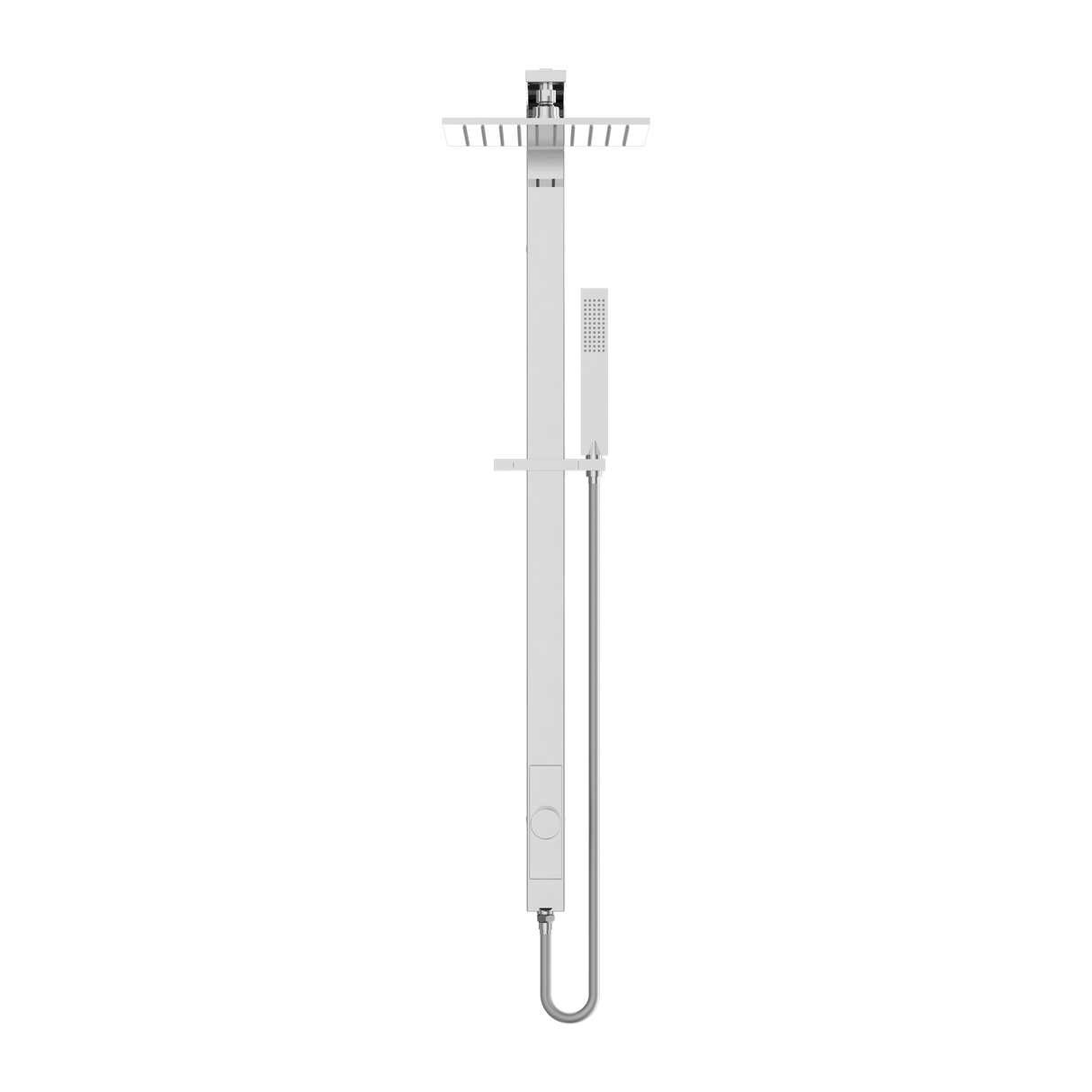 Astra Rain Square Twin Shower Single Hose Chrome