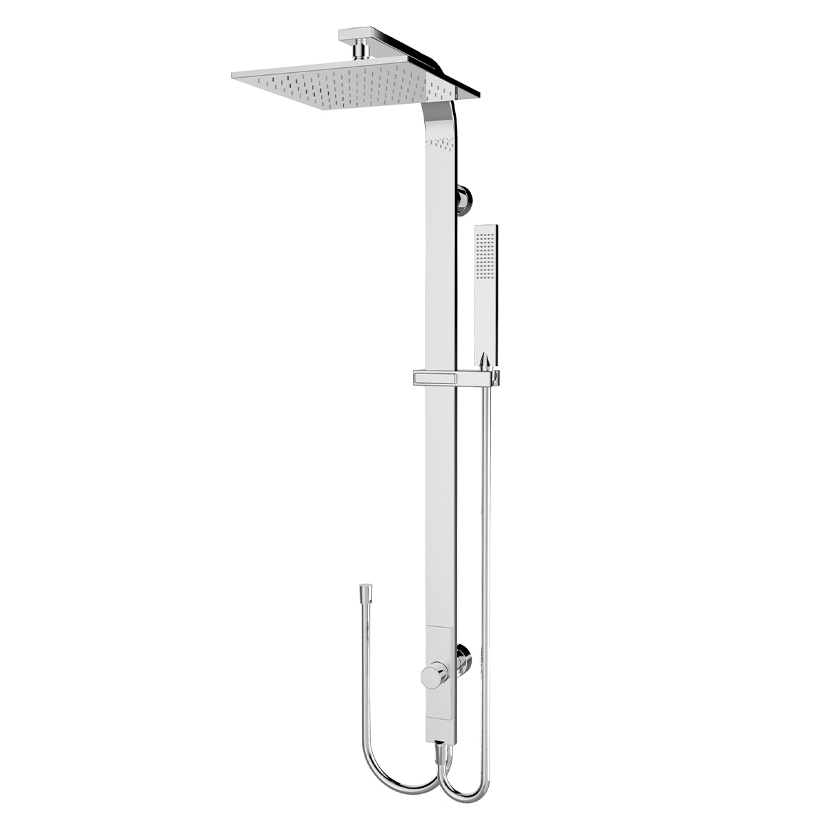 Astra Rain Square Twin Shower Double Hose Chrome