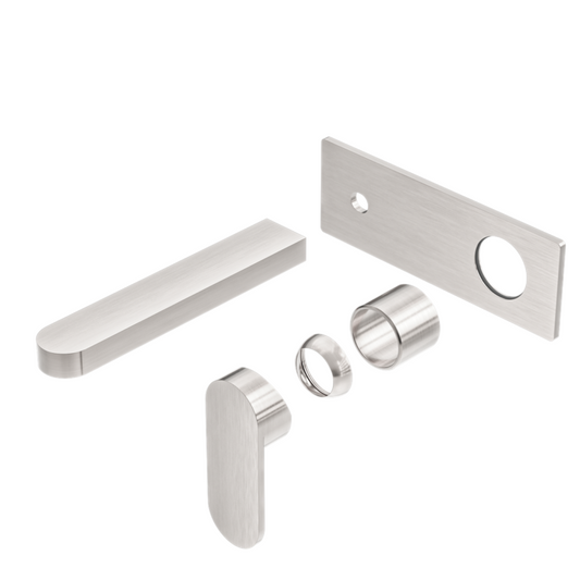 Ecco Wall Basin/Bath Mixer Trim Kits Only Brushed Nickel