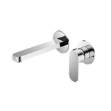 Ecco Wall Basin/Bath Mixer Separate Back Plate Chrome
