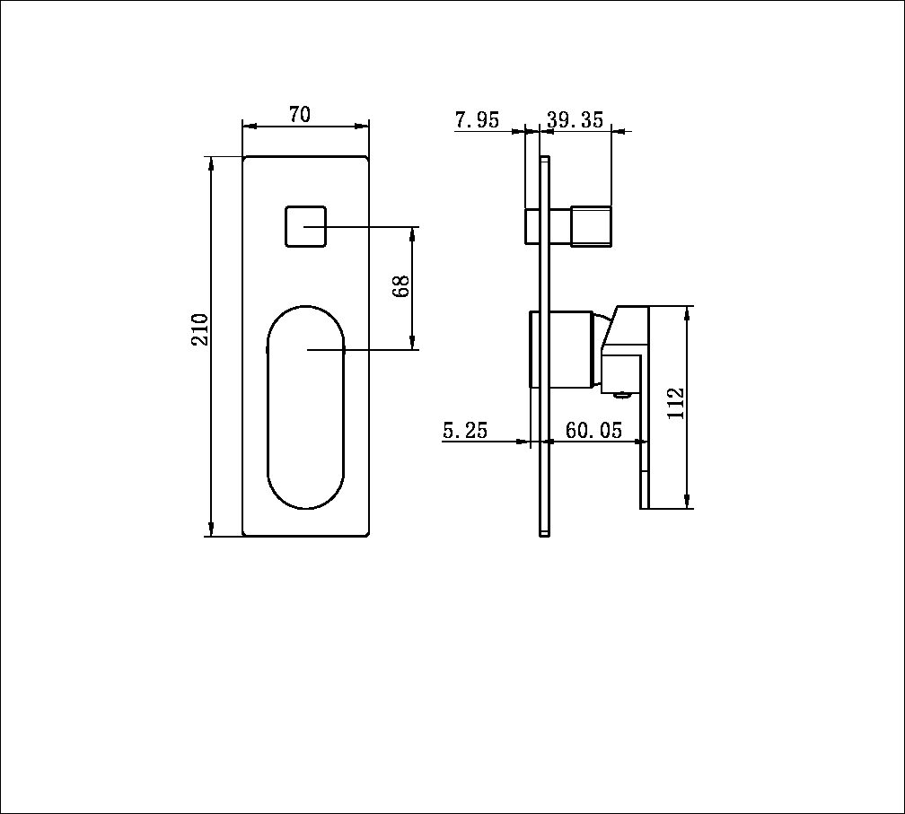 Ecco Shower Mixer With Divertor Trim Kits Only Brushed Nickel