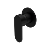 Ecco Shower Mixer 80mm Round Plate Matte Black
