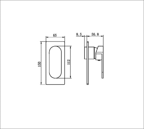 Ecco Shower Mixer Trim Kits Only Chrome