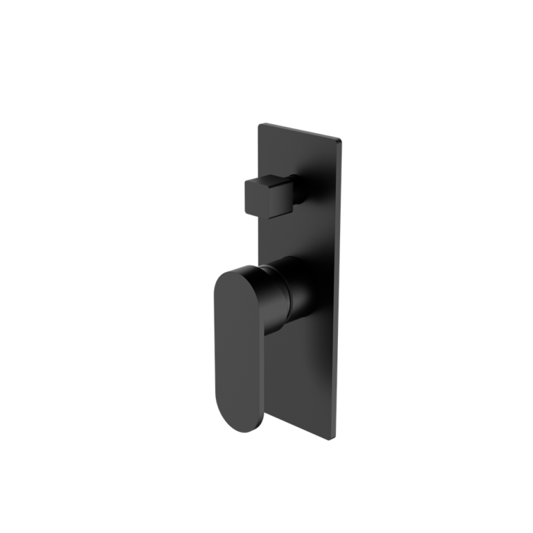 Ecco Shower Mixer With Divertor Matte Black