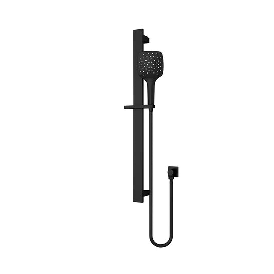 Rain Square 3 Function Shower Rail Matte Black