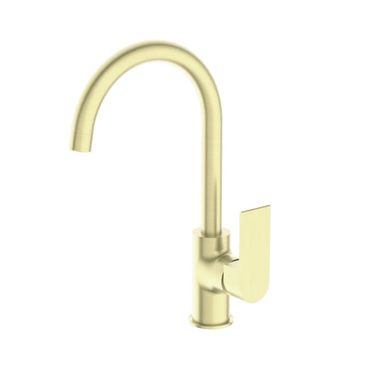 Bianca Kitchen Mixer Gooseneck Spout Brushed Gold