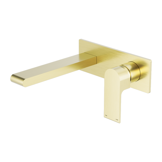 Bianca Wall Basin/Bath Mixer 187mm Brushed Gold