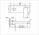 Bianca Wall Basin/Bath Mixer 187mm Trim Kits Only Brushed Bronze