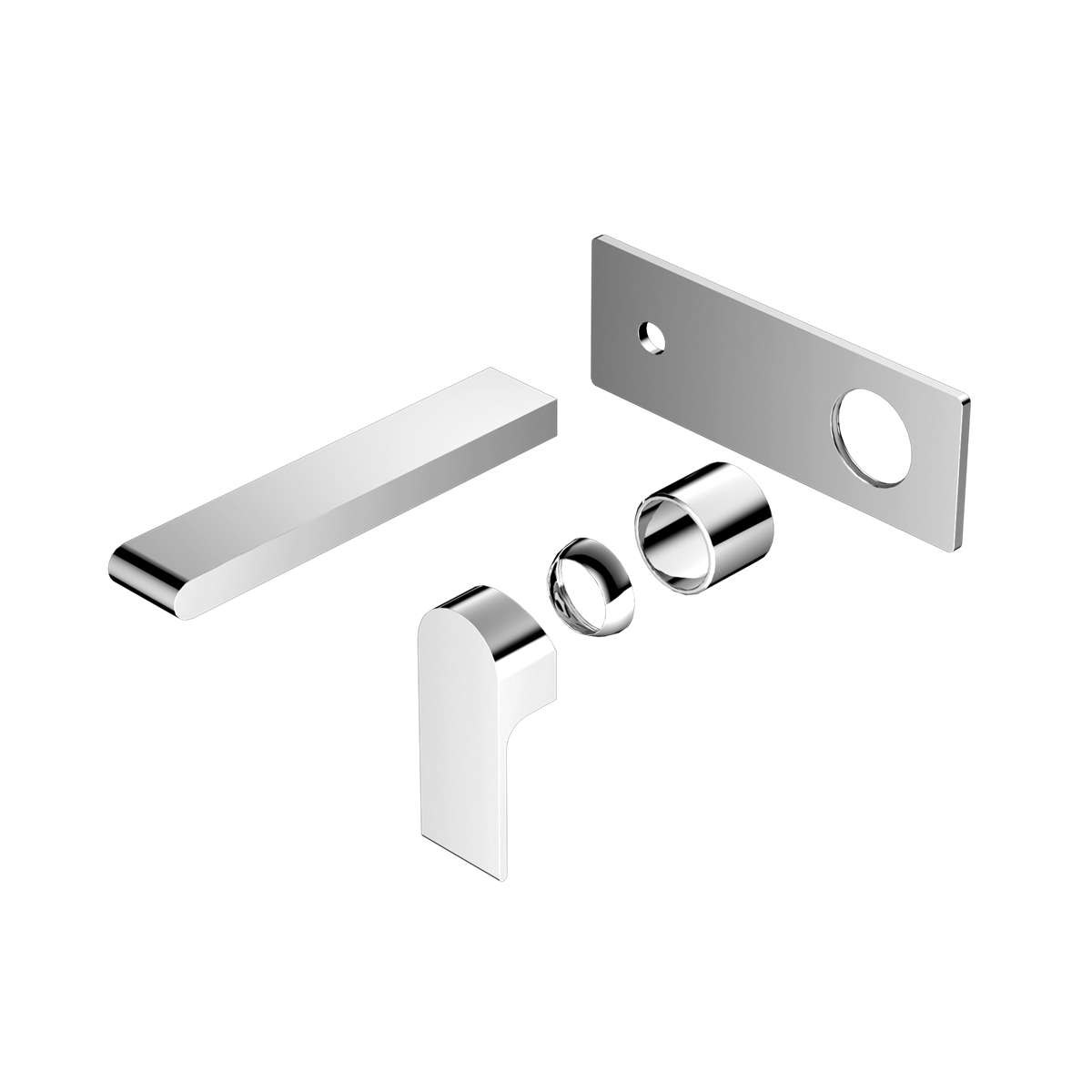 Bianca Wall Basin/Bath Mixer 187mm Trim Kits Only Chrome