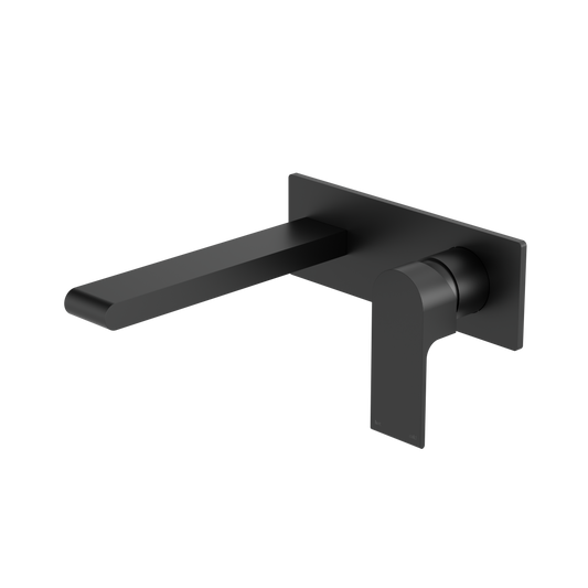 Bianca Wall Basin/Bath Mixer 230mm Matte Black